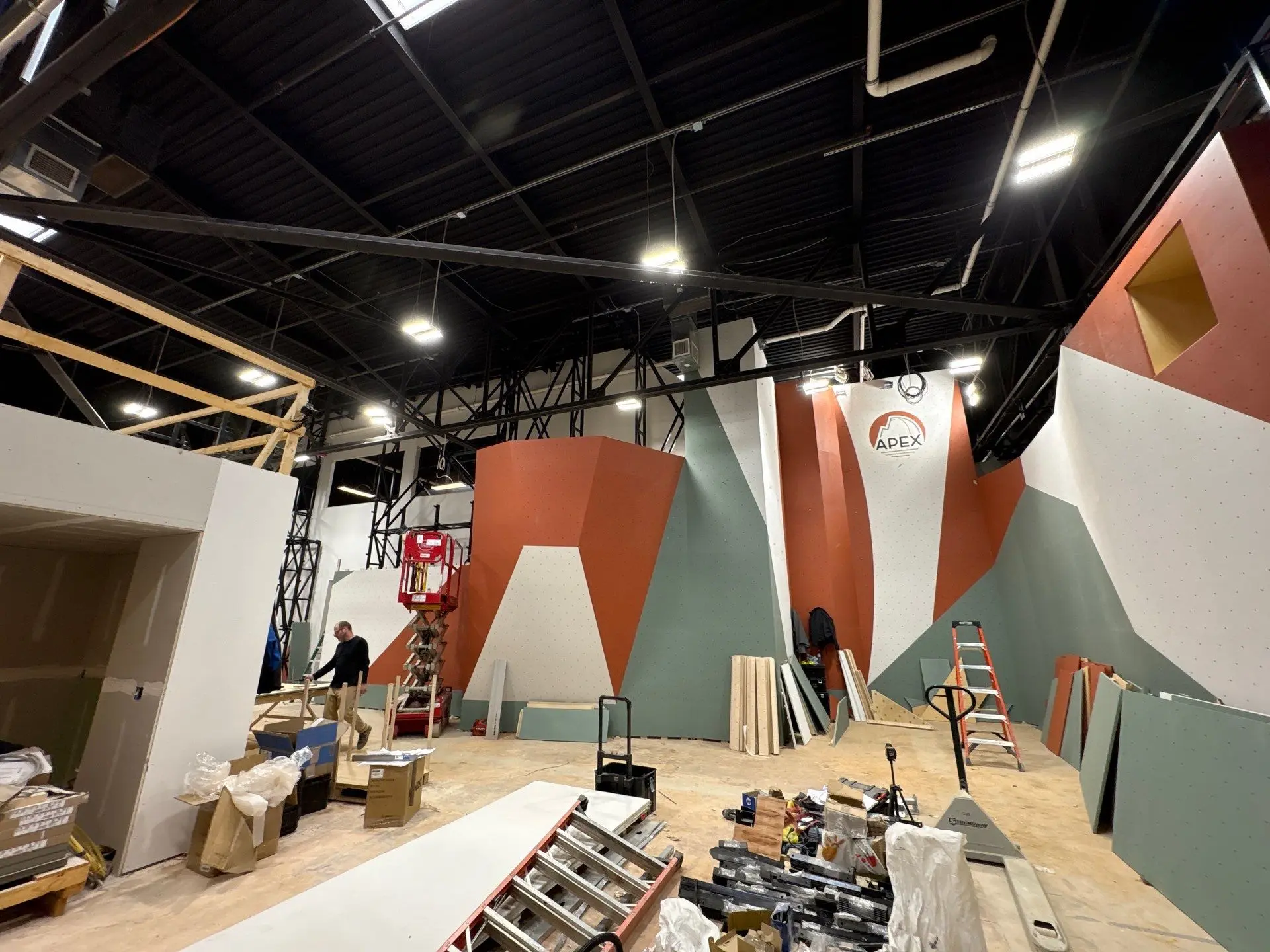 Apex climbing gym construction